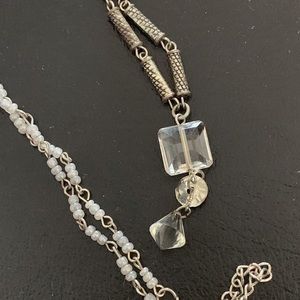 Vintage Silver Crystal Necklace
